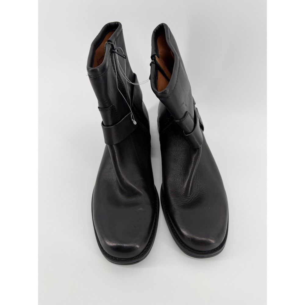 House of Harlow 1960 Portia Black Leather Harness Ankle Boots F33975 Womens 10M‎